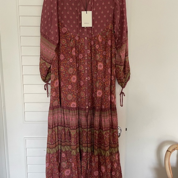 NWT Spell & The Gypsy Utopia Berry Gown - Picture 14 of 14